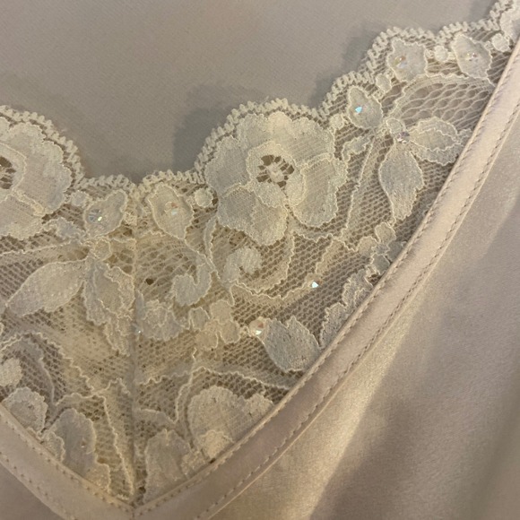 Caslon 100% Silk Lace Trim Camisole Tank Top Cream Champagne Plus Size 2X - Picture 6 of 6